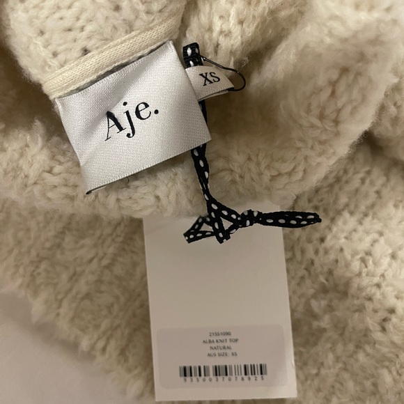 NWT Aje Alba Puff Sleeve Turtleneck Sweatee - Picture 4 of 5